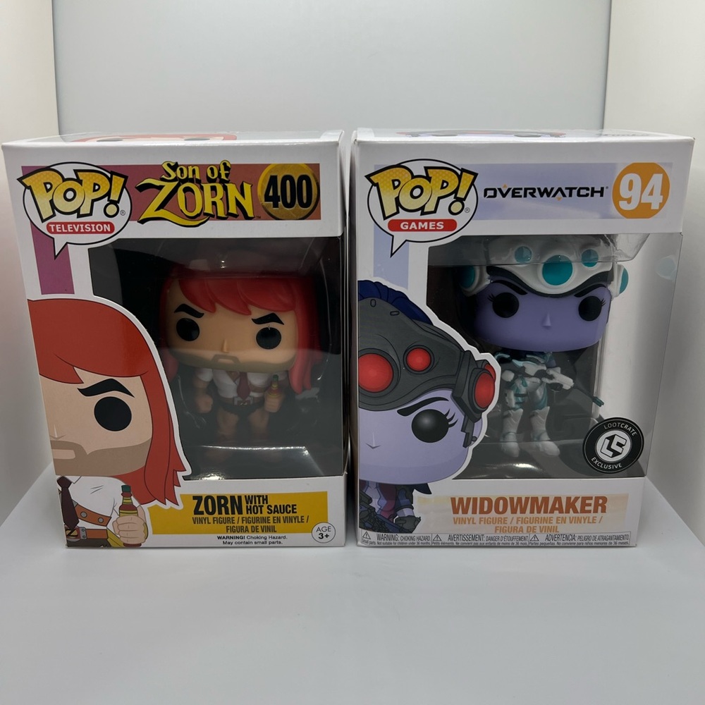 Funko Pop Figures - Zorn with Hot Sauce and Widowmaker of Overwatch